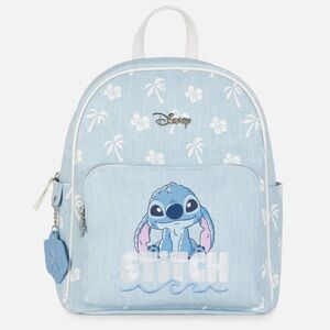 Disney's Stitch Denim Canvas Backpack NWT